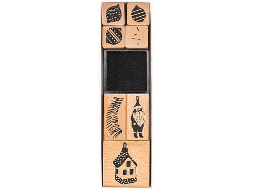 Set of wooden stamps Tinsel - Paper Poetry - 7 pcs.