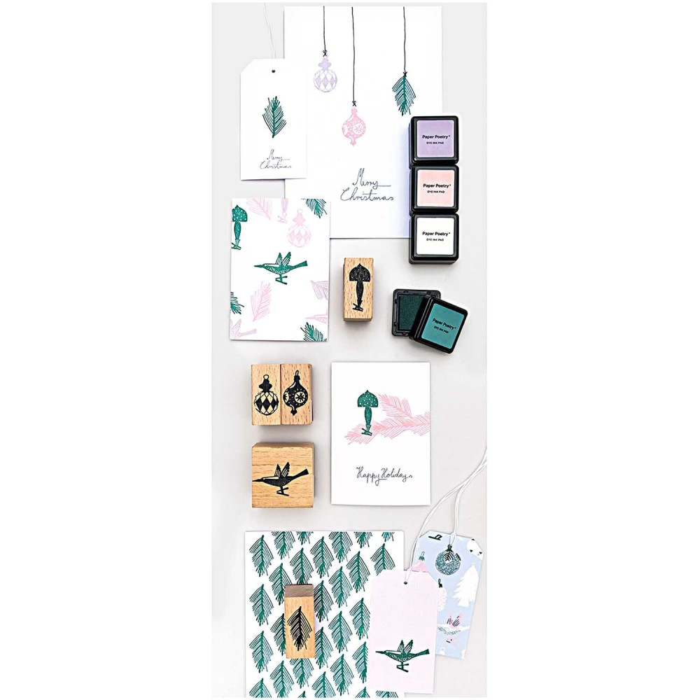 Zestaw stempli drewnianych Decorations - Paper Poetry - 5 szt.