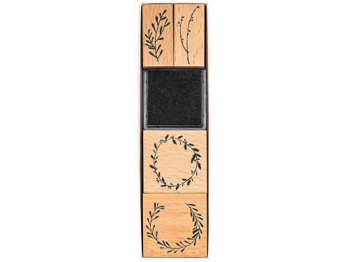 Set of wooden stamps Wreaths - Paper Poetry - 4 pcs.