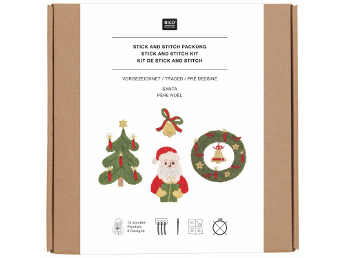Embroidery Stick & Stitch Kit  - Rico Design - Santa