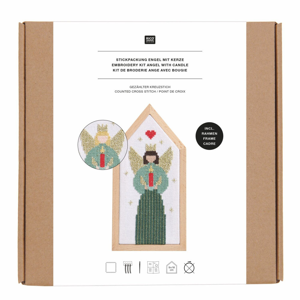 Embroidery Kit  - Rico Design - Angel with Candle