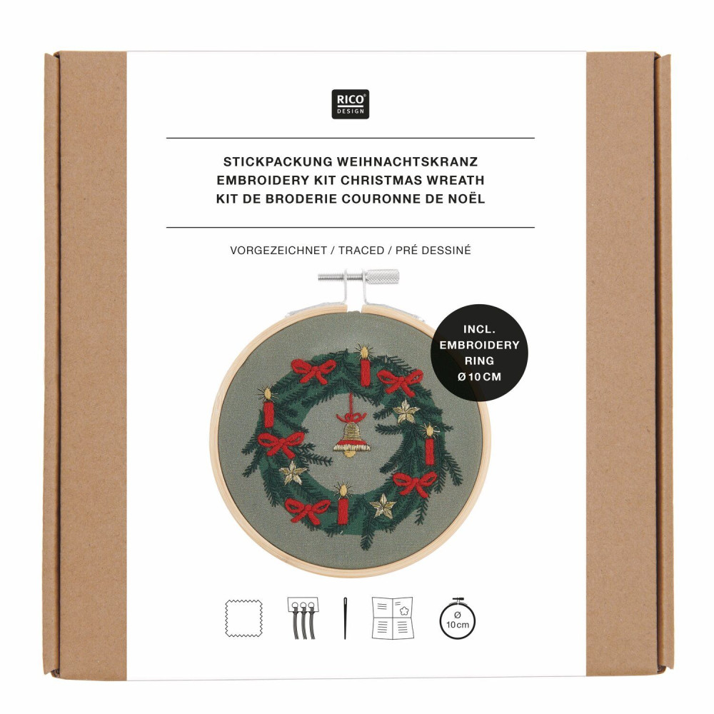Embroidery Kit  - Rico Design - Christmas Wreath