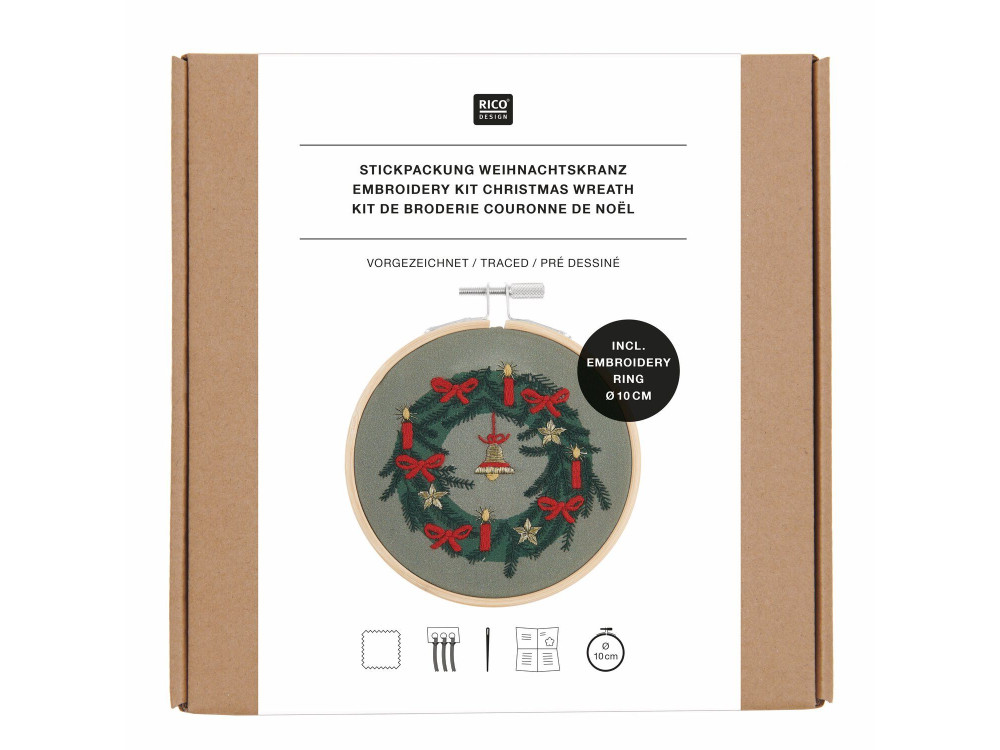 Embroidery Kit  - Rico Design - Christmas Wreath