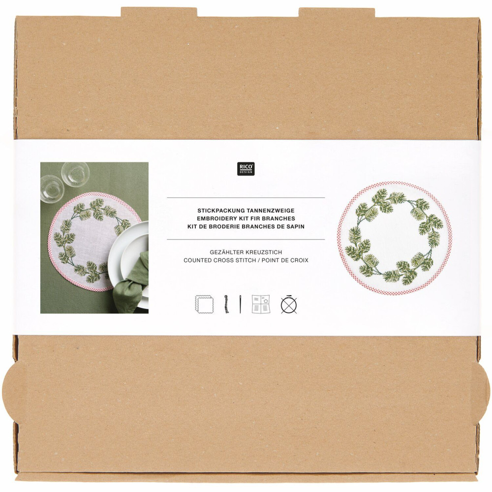 Embroidery Kit - Rico Design - Pine Branches 2