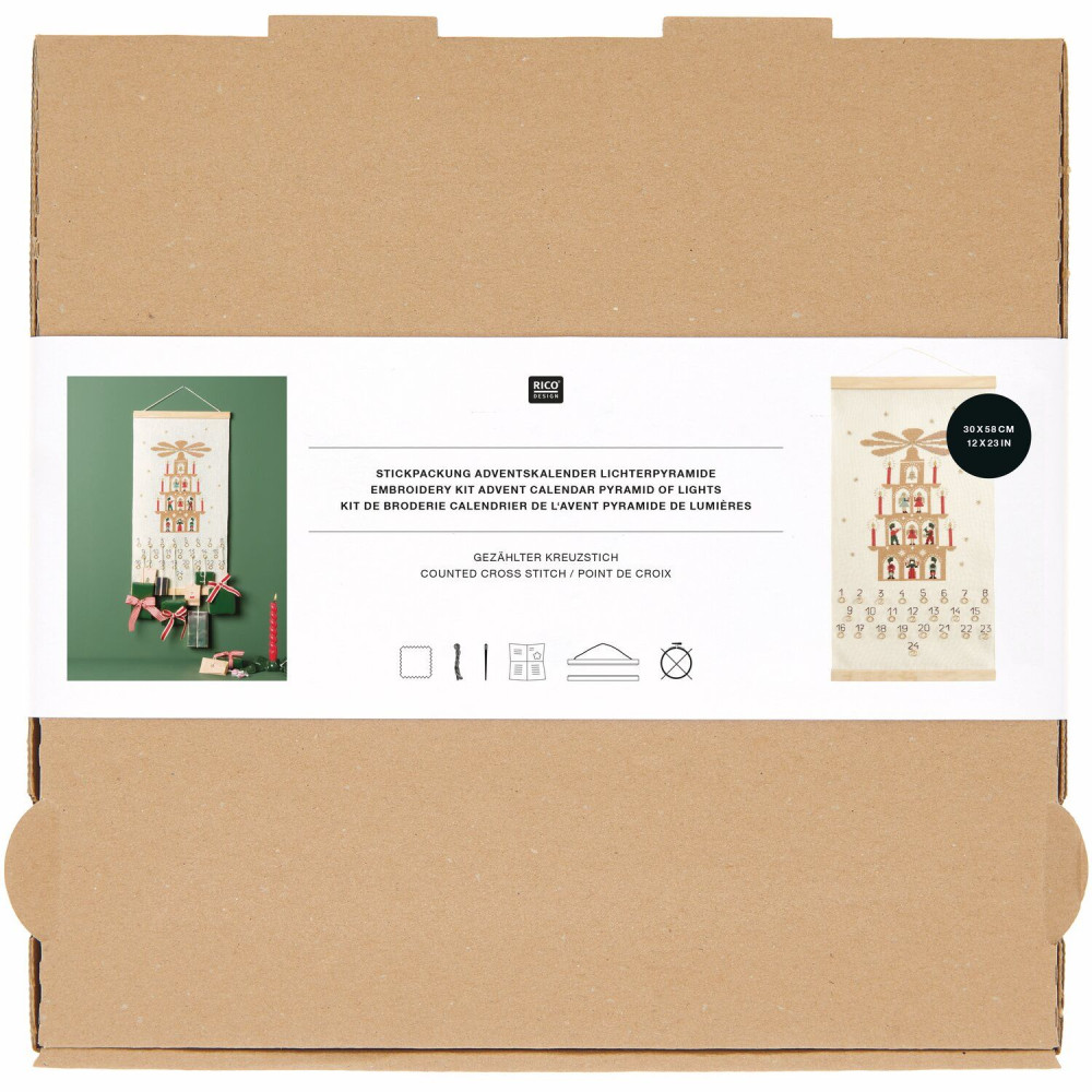Embroidery Kit Advent Calendar - Rico Design - Pyramid of Lights