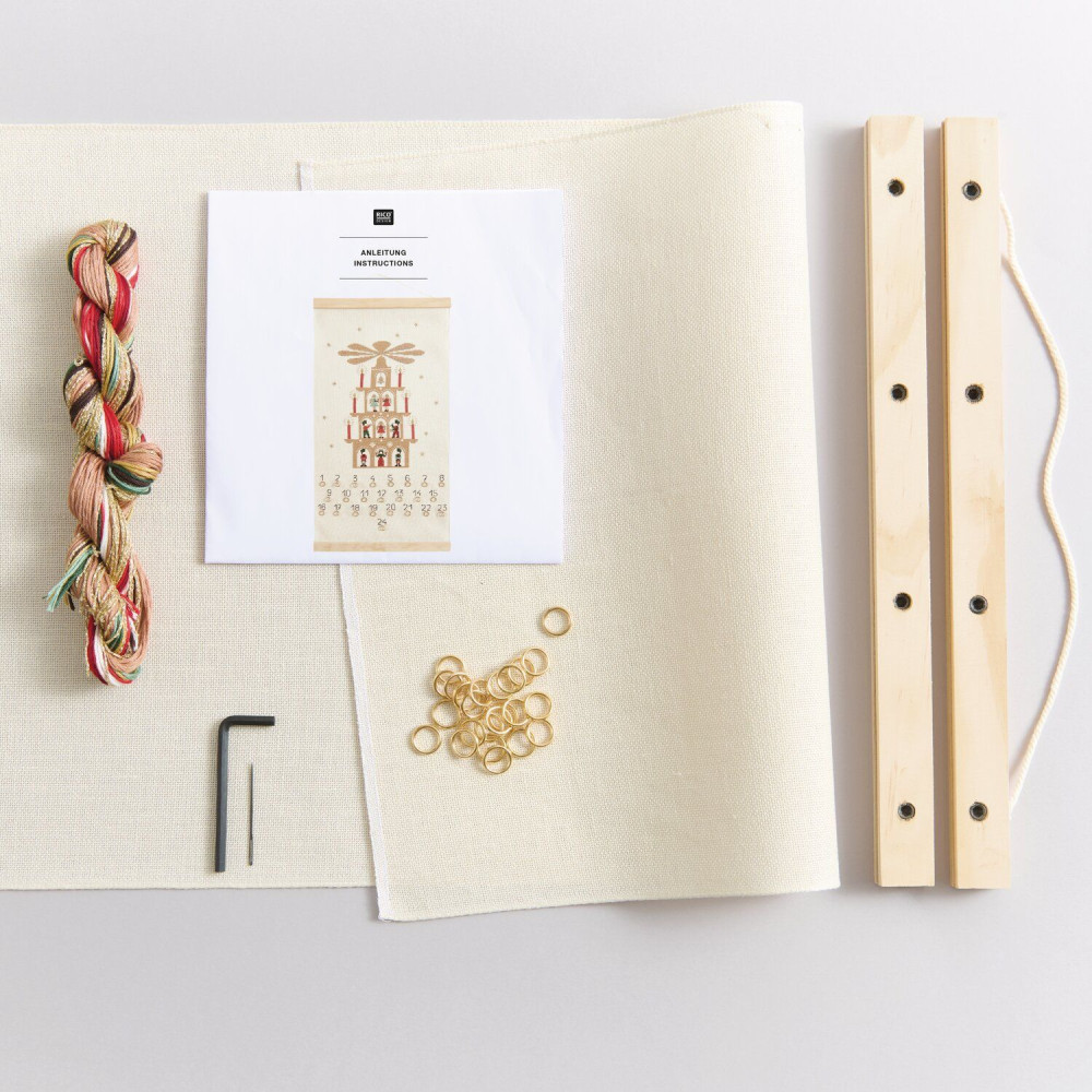 Embroidery Kit Advent Calendar - Rico Design - Pyramid of Lights