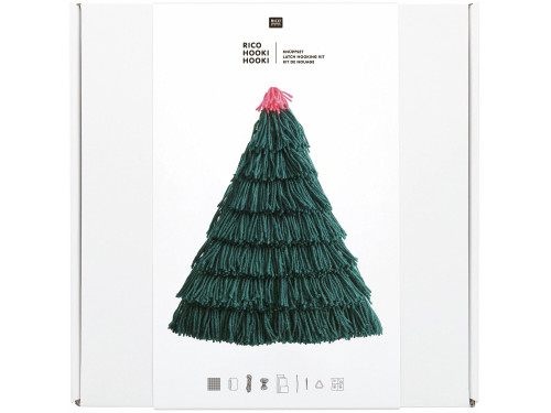 Hooki Hooki Latch Hooking Kit - Rico Design - Christmas Tree