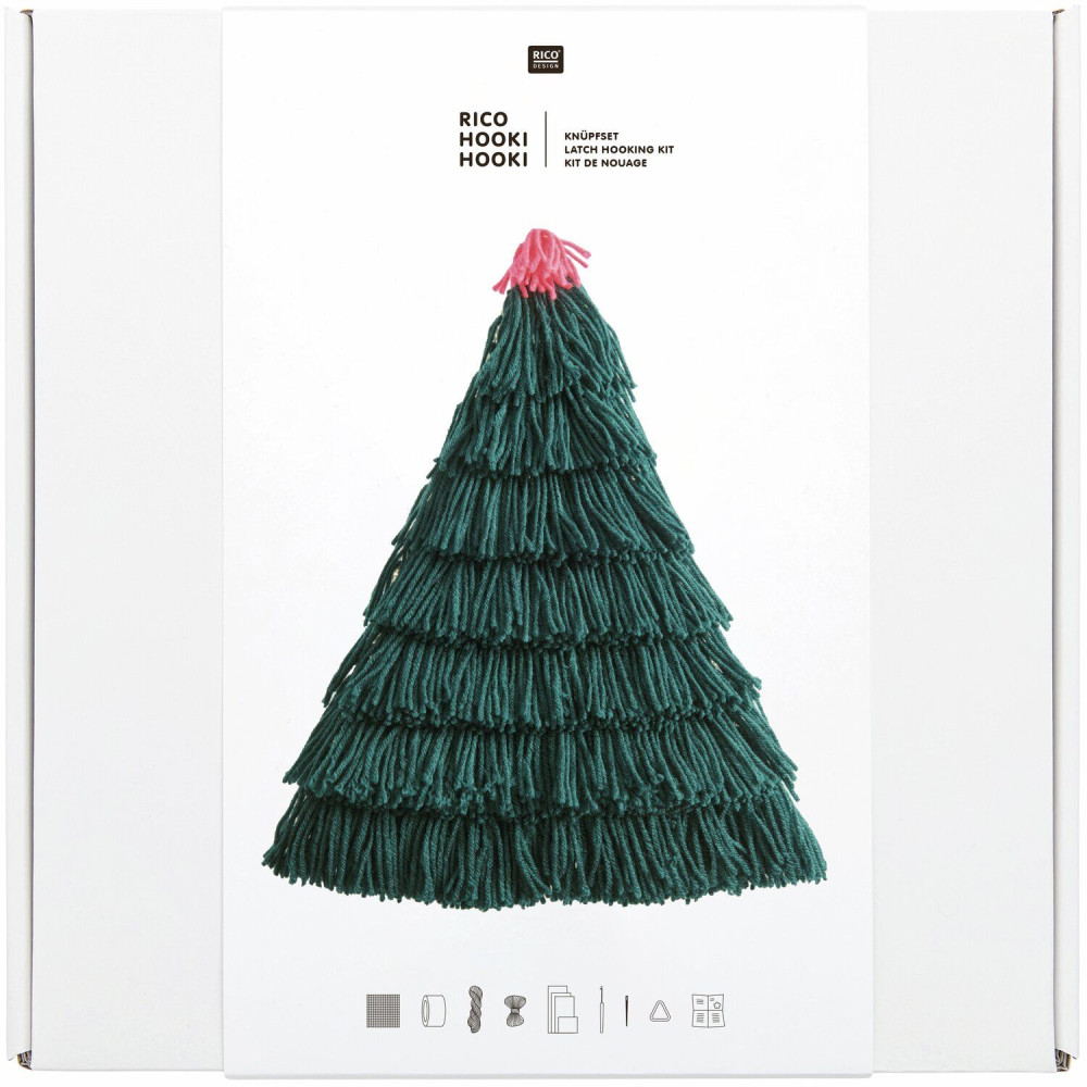 Hooki Hooki Latch Hooking Kit - Rico Design - Christmas Tree