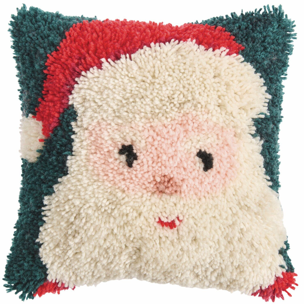 Hooki Hooki Latch Hooking Kit Cushion - Rico Design - Santa Claus