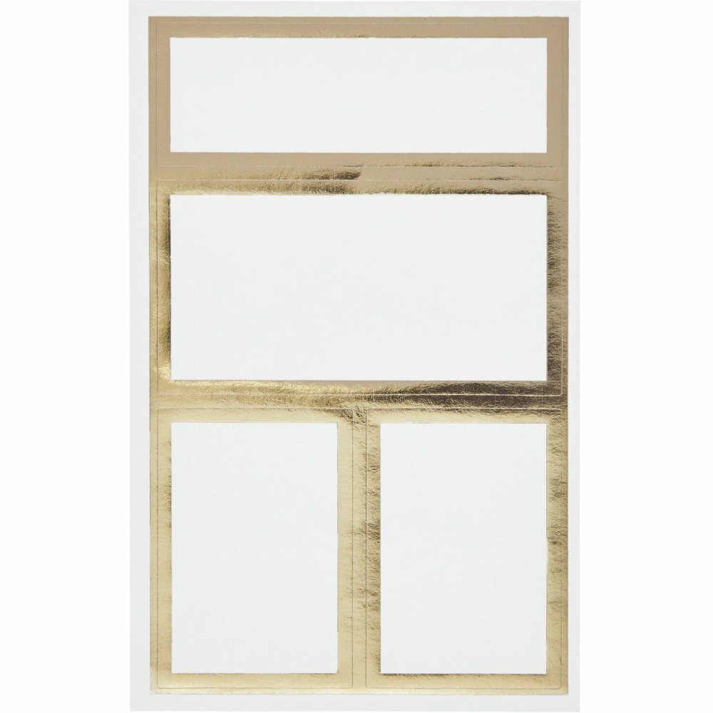 Self-adhesive gift labels - Paper Poetry - gold 12 pcs.