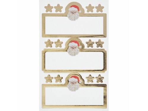 Self-adhesive gift labels Santa Claus - Paper Poetry - gold 9 pcs.