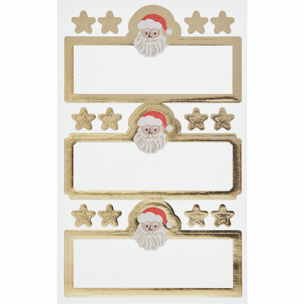 Self-adhesive gift labels Santa Claus - Paper Poetry - gold 9 pcs.