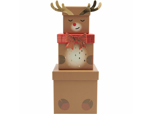 Set of cardboard gift boxes Reindeer - Rico Design - 3 pcs.