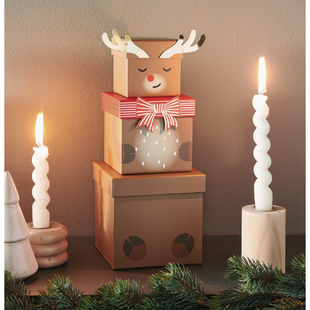 Set of cardboard gift boxes Reindeer - Rico Design - 3 pcs.