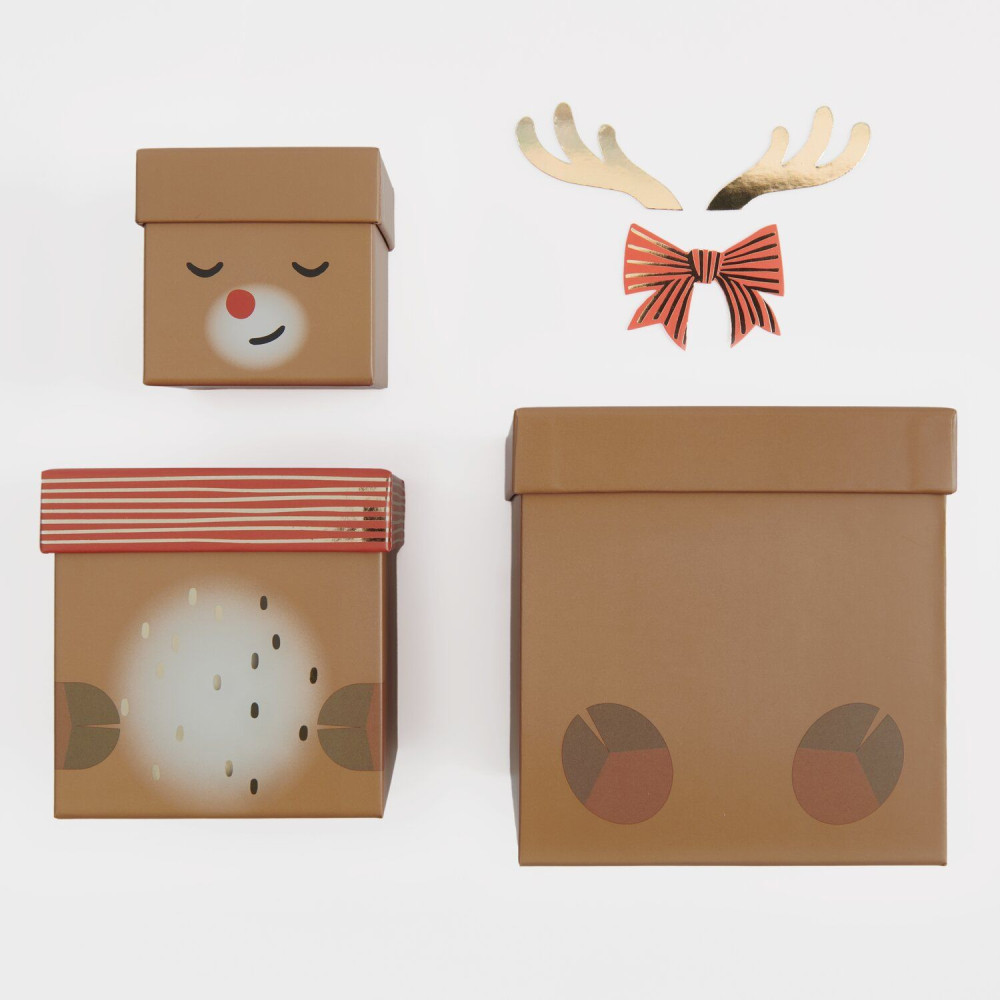 Set of cardboard gift boxes Reindeer - Rico Design - 3 pcs.