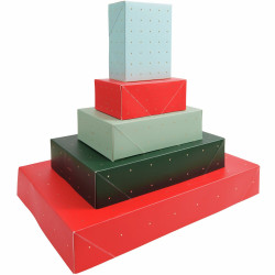 Set of cardboard gift boxes Stars - Rico Design - 5 pcs.