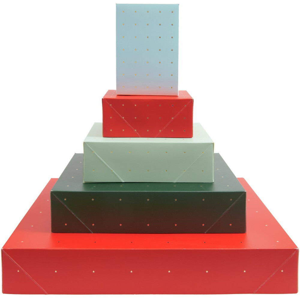 Zestaw pudełek prezentowych Gwiazdki - Rico Design - 5 szt.