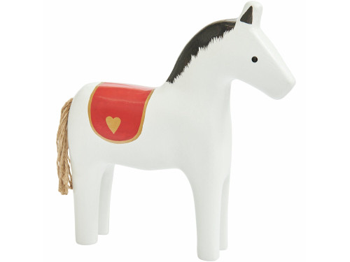 Wooden Horse figurine - Rico Design - white 23,5 cm