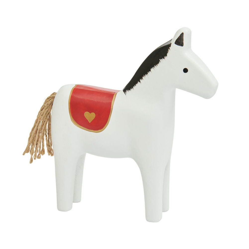 Figurka drewniana Koń - Rico Design - biały 18,5 cm