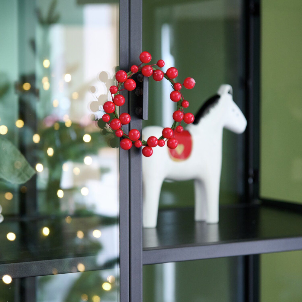 Figurka drewniana Koń - Rico Design - biały 18,5 cm