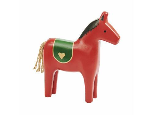 Wooden Horse figurine - Rico Design - red 18,5 cm