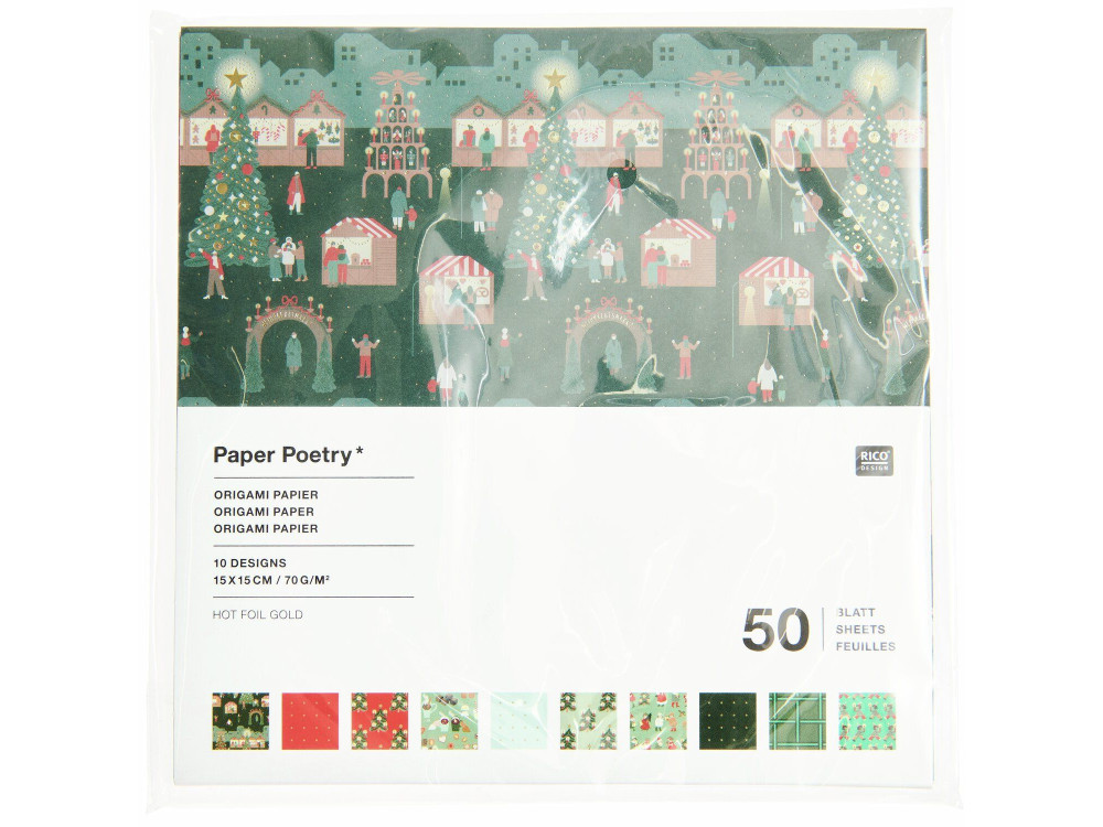 Origami paper Christmas Market - Paper Poetry - 15 x 15 cm 50 sheets