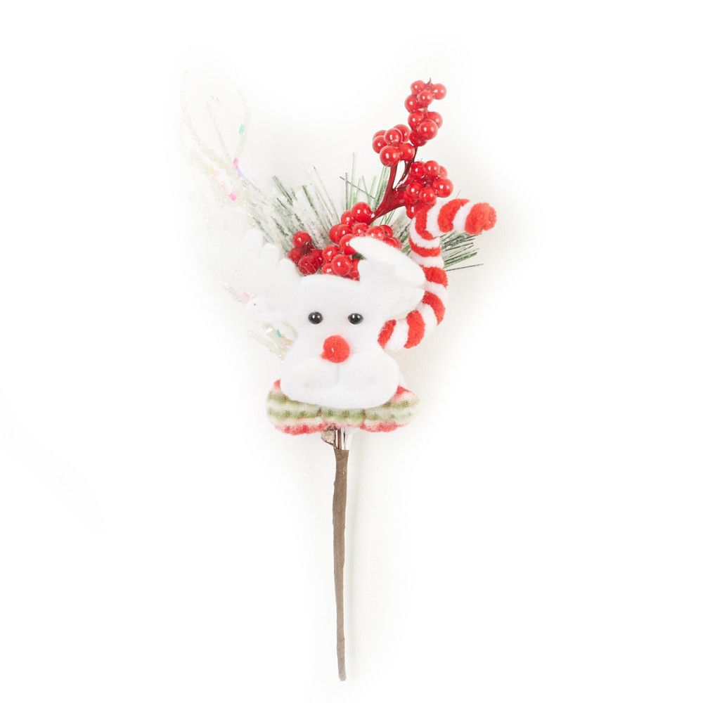 Christmas branch with reindeer - 21 cm