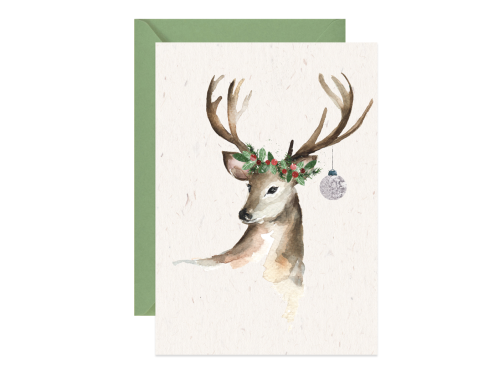 Greeting card A6 - Paperwords - Christmas Deer
