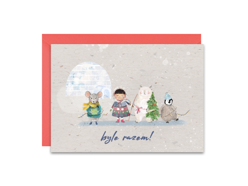 Greeting card A6 - Paperwords - Together!