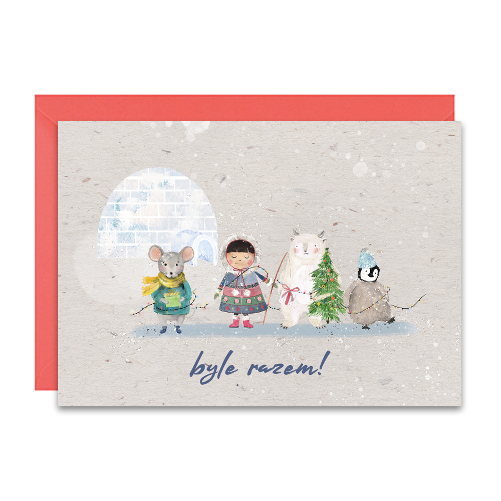 Greeting card A6 - Paperwords - Together!