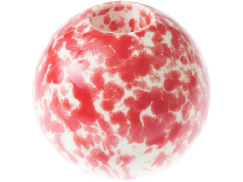 Porcelain candle holder - Rico Design - red & white