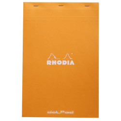 Notebook dotPad - Rhodia - dotted, orange, A4+, 80 g, 80 sheets