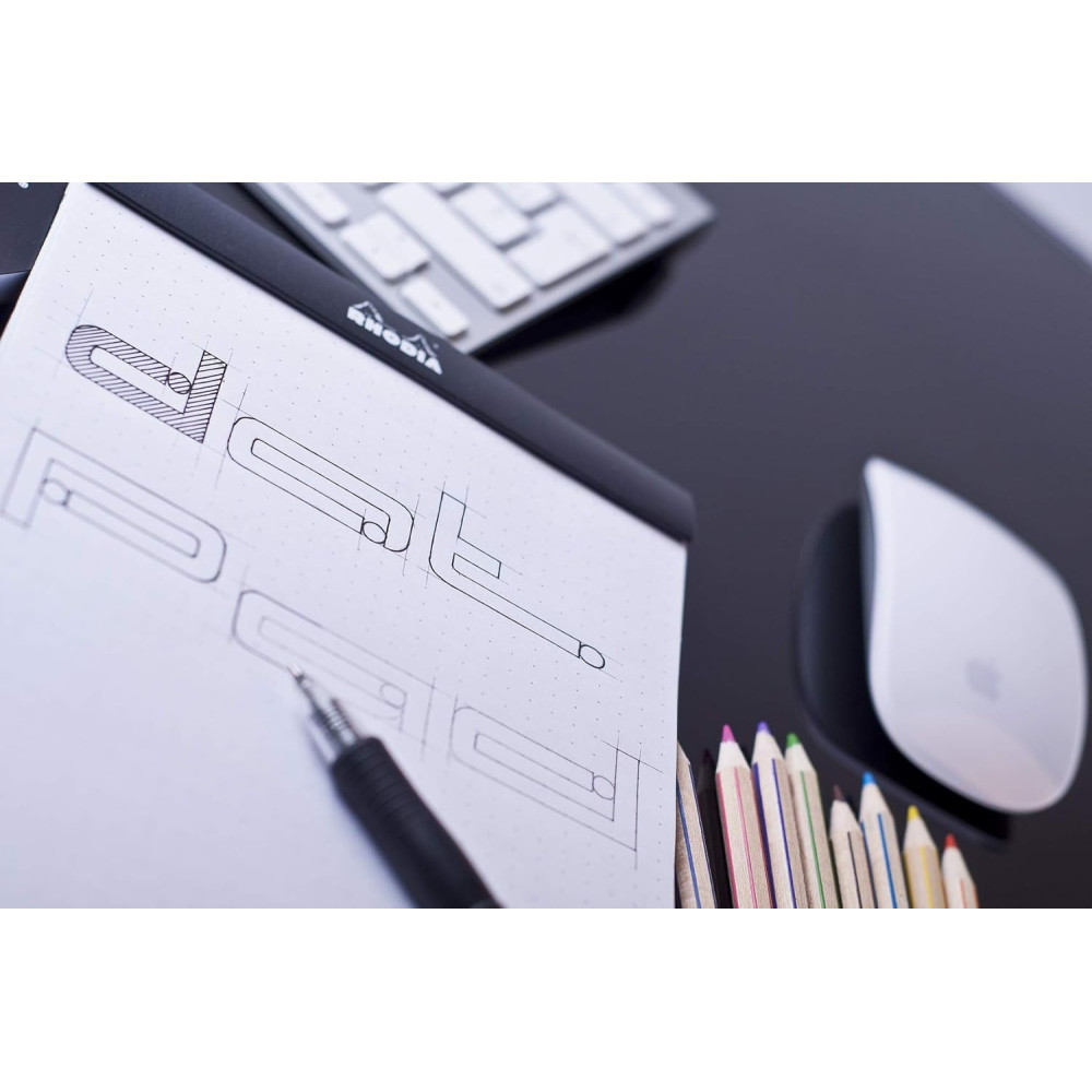 Notes dotPad - Rhodia - w kropki, czarny, 8,5 x 12 cm, 80 g, 80 ark.