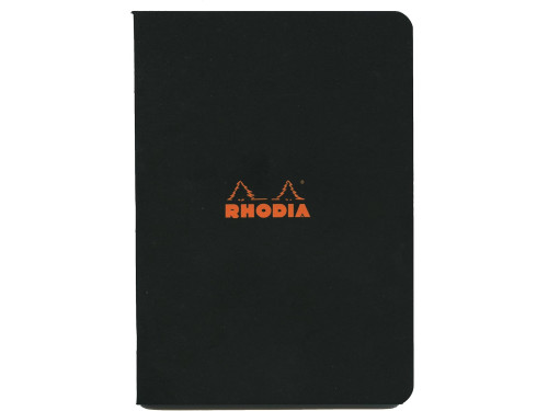 Notebook - Rhodia - checkered, black, A5, 80 g, 48 sheets