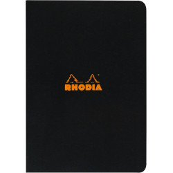 Notebook - Rhodia - lined, black, A4, 80 g, 48 sheets
