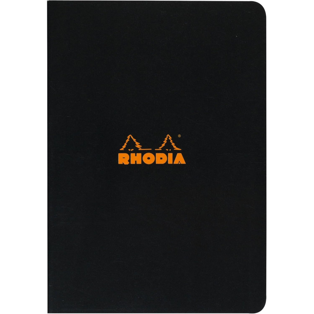 Notebook - Rhodia - lined, black, A4, 80 g, 48 sheets