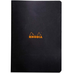 Notebook - Rhodia - checkered, black, A4, 80 g, 48 sheets