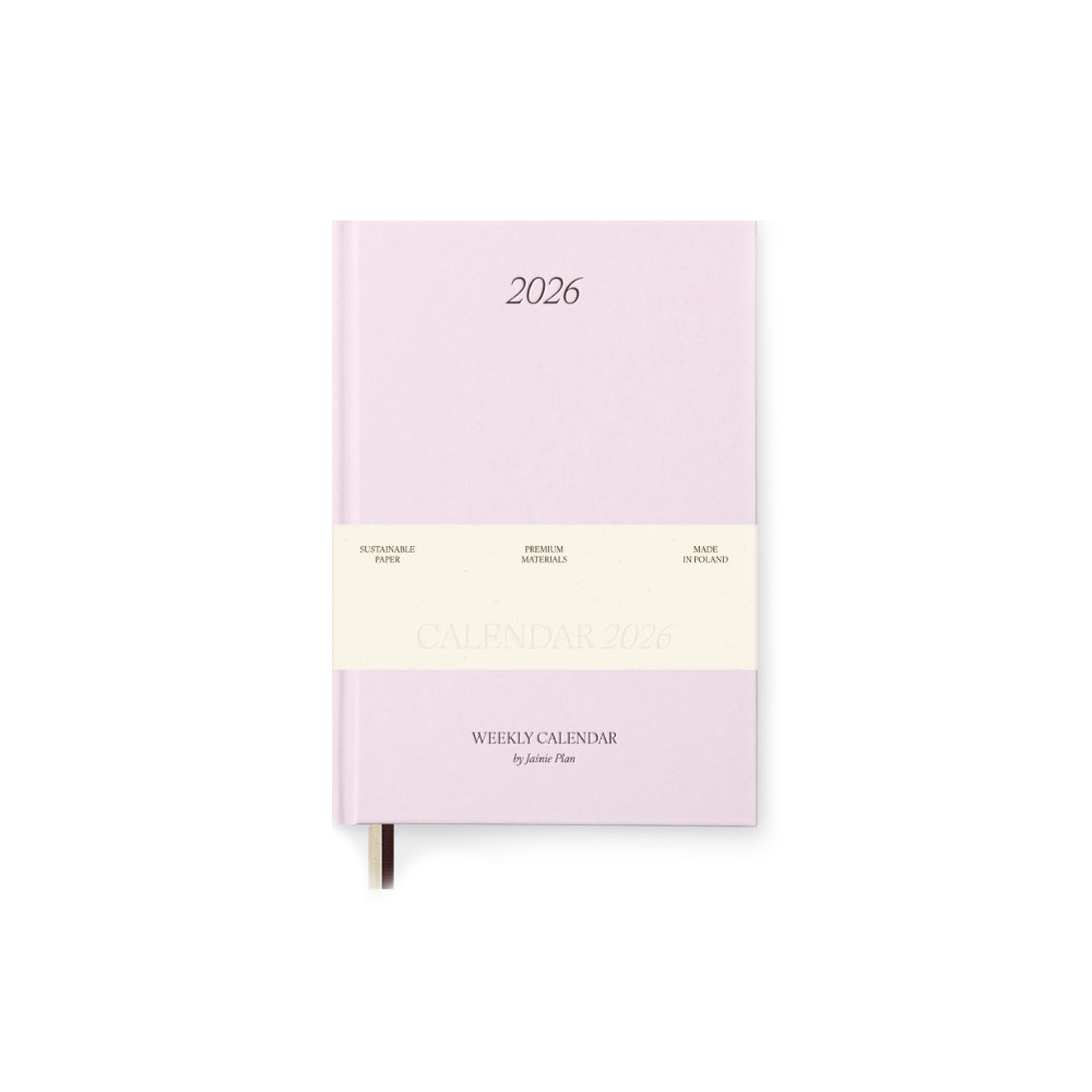 Calendar 2026 limited edition A5 - Jaśnie plan - pink