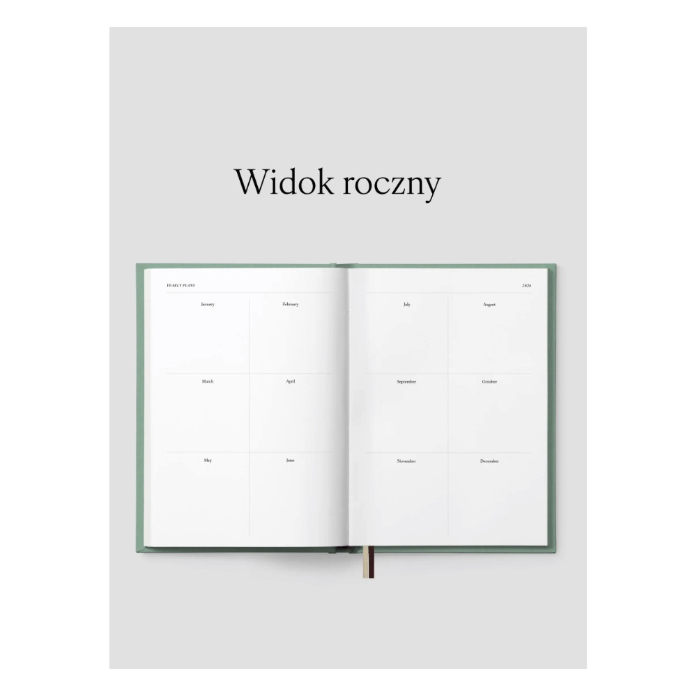 Calendar 2026 limited edition A5 - Jaśnie plan - green
