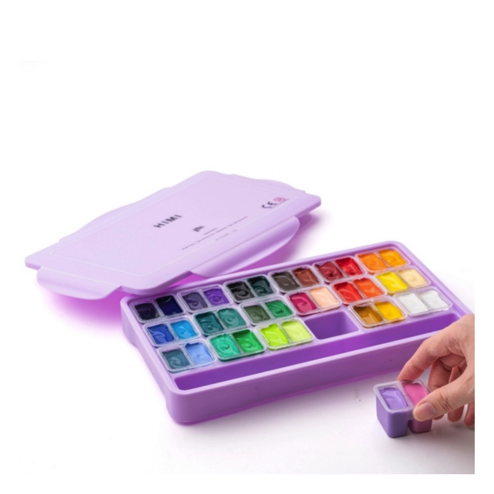 Zestaw gwaszy Twin Cup Purple - HIMI - 36 szt.