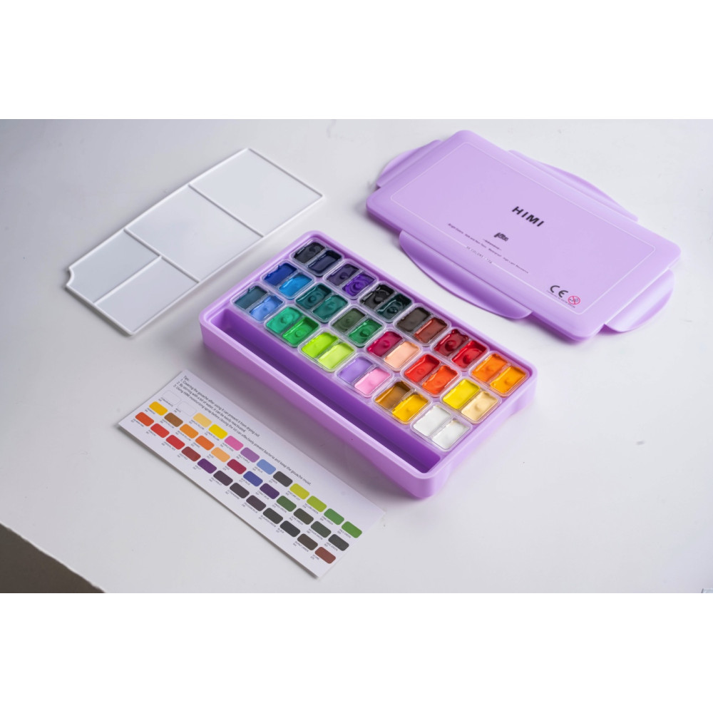 Set of Twin Cup Gouache paints - HIMI - Purple 36 pcs. x 12 g