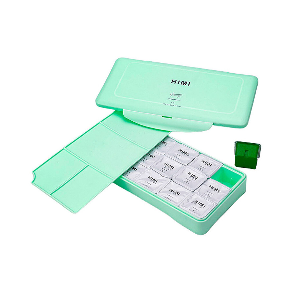 Set of Jelly Cup Pastel Gouache - HIMI - Green 18 pcs. x 30 g
