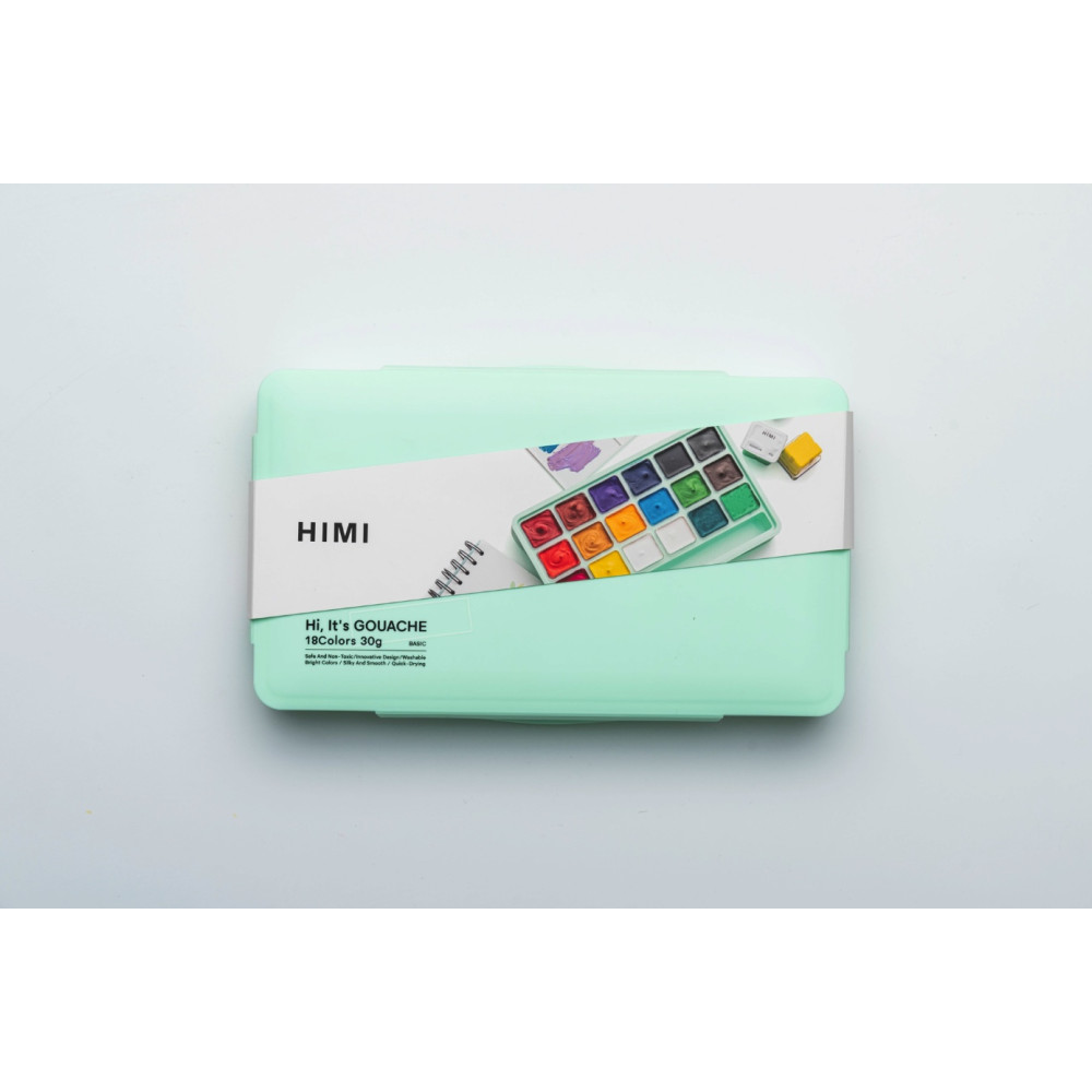 Set of Jelly Cup Pastel Gouache - HIMI - Green 18 pcs. x 30 g