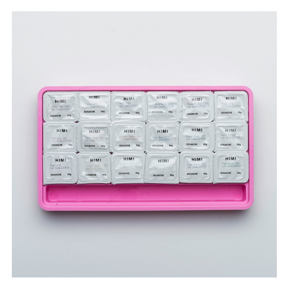 Set of Jelly Cup Pastel Gouache - HIMI - Pink 18 pcs. x 30 g