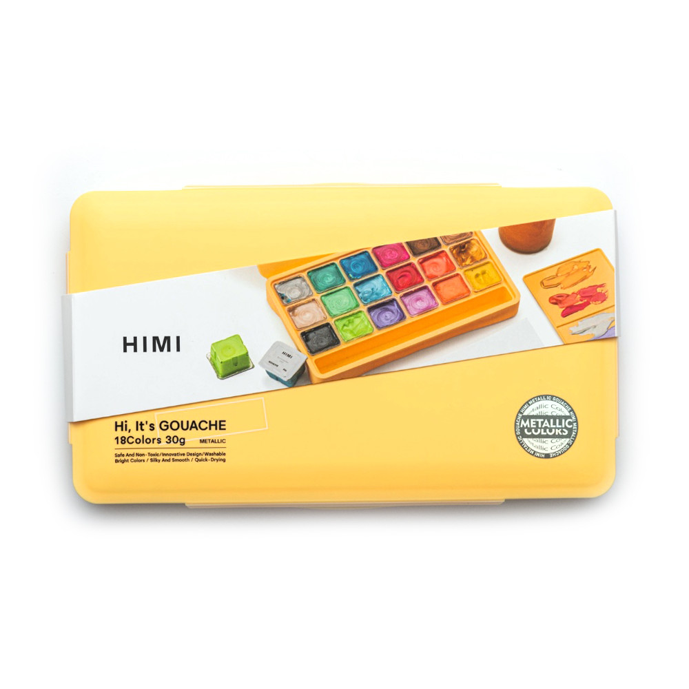 Zestaw gwaszy Jelly Cup Pastel - HIMI - Yellow 18 szt. x 30 g