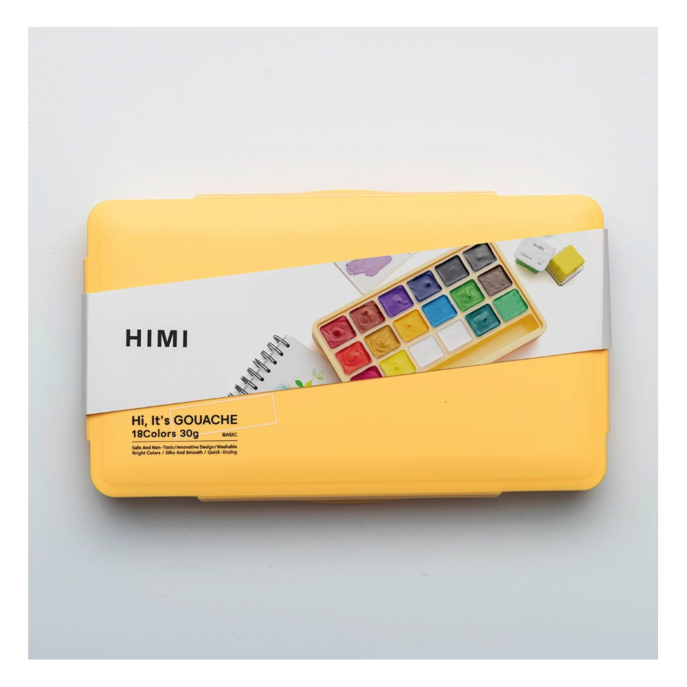 Zestaw gwaszy Jelly Cup Pastel - HIMI - Yellow 18 szt. x 30 g