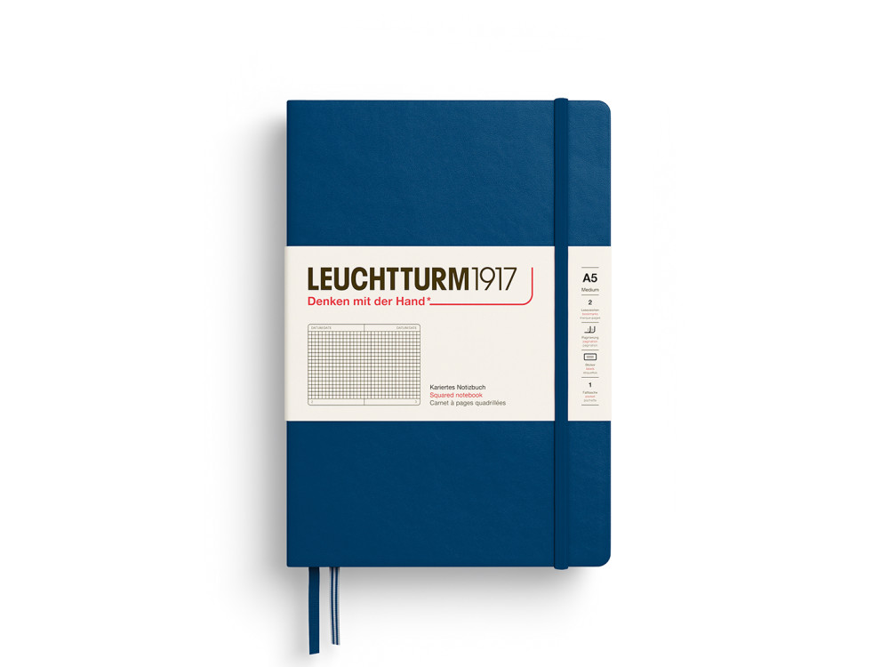 Notatnik w kratkę A5 - Leuchtturm1917 - Indigo