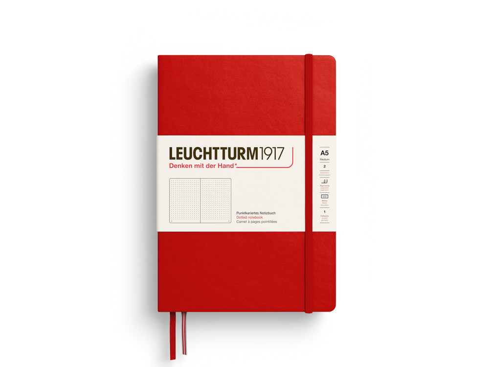 Notatnik w kropki A5 - Leuchtturm1917 - Cherry