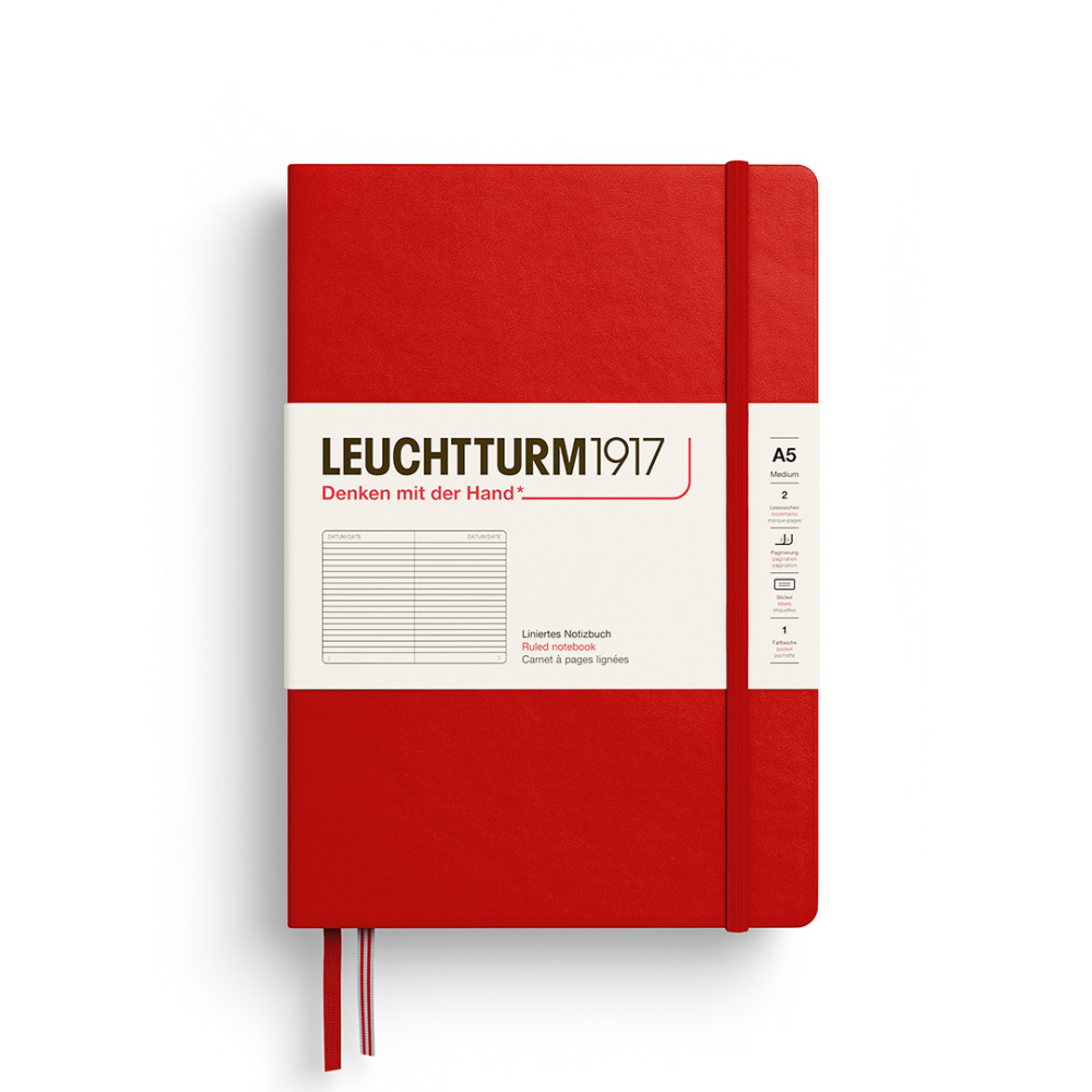 Notatnik w linie A5 - Leuchtturm1917 - Cherry