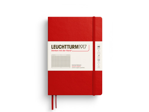 Notatnik w kratkę A5 - Leuchtturm1917 - Cherry